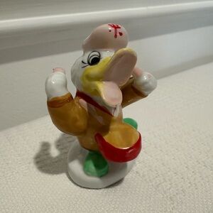 Vintage Multicolor Ceramic Musical Drumming Duck Figurine 3.25” tall x 2.5” wide